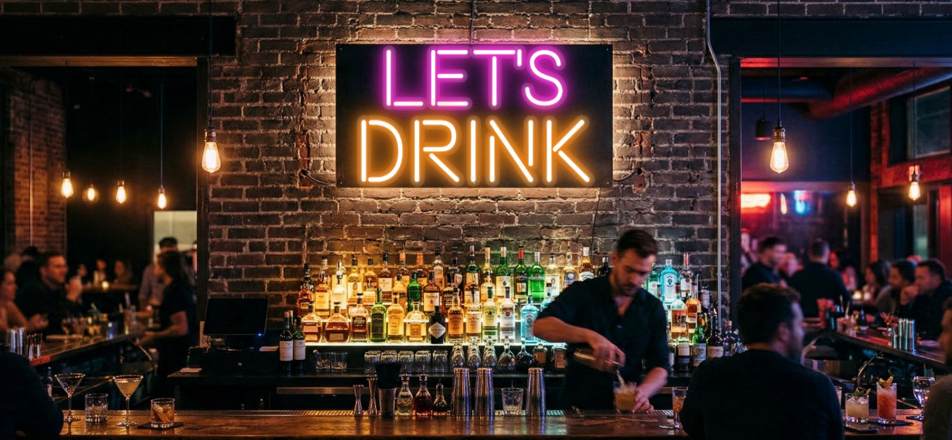 Dein Neonschild – LET'S DRINK