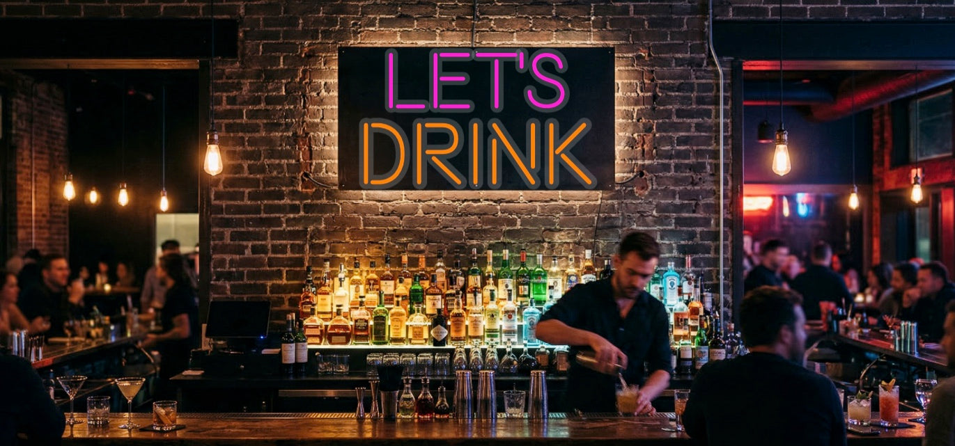 Dein Neonschild – LET'S DRINK
