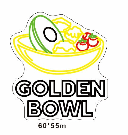 Golden Bowl LED Neonschild