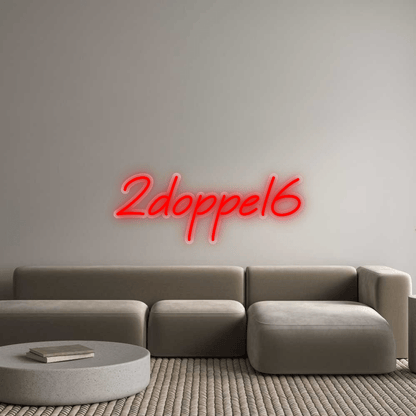 Personalisierbares Neon - LED - Schild in Pink, ideal als Wanddekoration für Wohnzimmer oder Geschäftsräume
