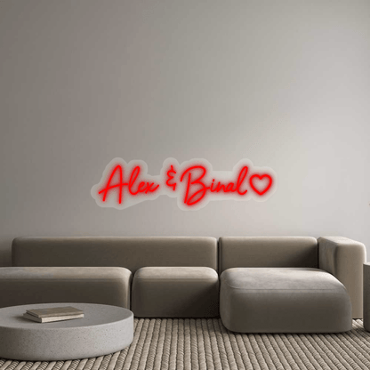 Personalisierbares Neon - LED - Schild in Pink, ideal als Wanddekoration für Wohnzimmer oder Geschäftsräume