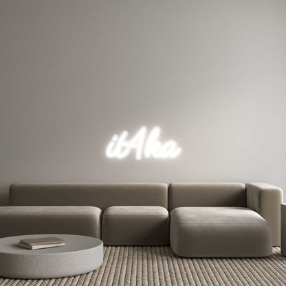 Personalisierbares Neon - LED - Schild in Pink, ideal als Wanddekoration für Wohnzimmer oder Geschäftsräume