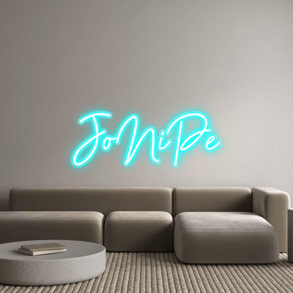 Personalisierbares Neon - LED - Schild in Pink, ideal als Wanddekoration für Wohnzimmer oder Geschäftsräume
