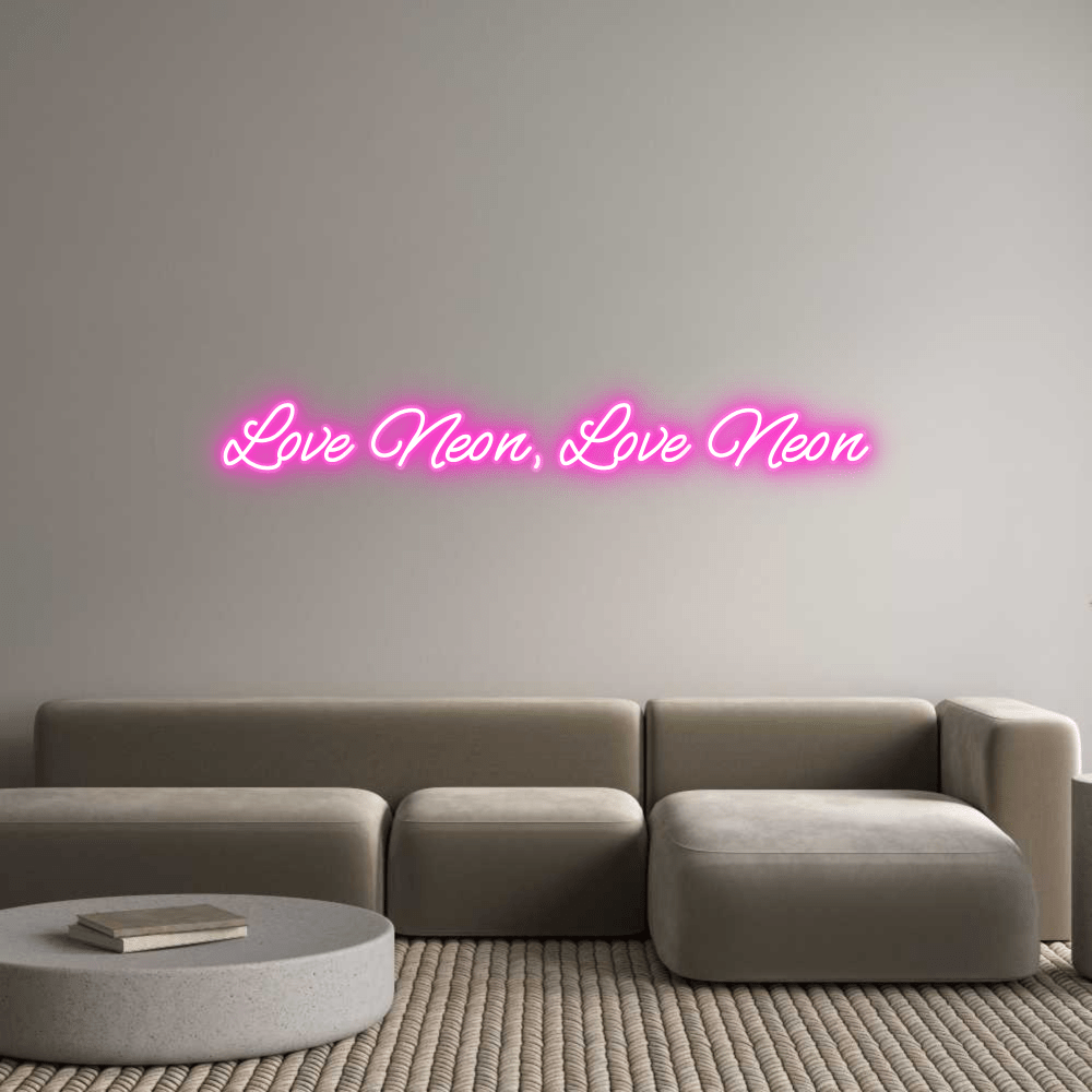 Personalisierbares Neon - LED - Schild in Pink, ideal als Wanddekoration für Wohnzimmer oder Geschäftsräume