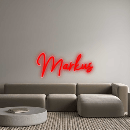 Personalisierbares Neon - LED - Schild in Pink, ideal als Wanddekoration für Wohnzimmer oder Geschäftsräume