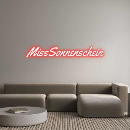 Personalisierbares Neon - LED - Schild in Pink, ideal als Wanddekoration für Wohnzimmer oder Geschäftsräume
