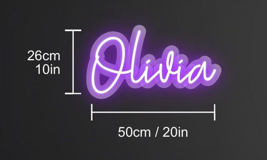Personalisierbares Neon - LED - Schild in Pink, ideal als Wanddekoration für Wohnzimmer oder Geschäftsräume
