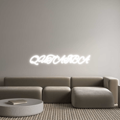 Personalisierbares Neon - LED - Schild in Pink, ideal als Wanddekoration für Wohnzimmer oder Geschäftsräume