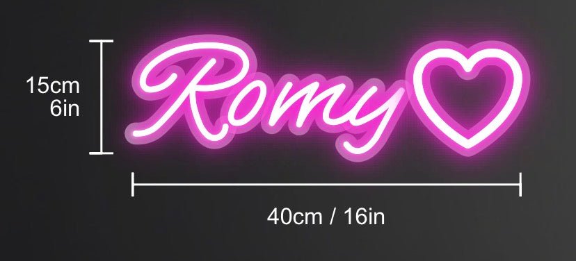 Personalisierbares Neon - LED - Schild in Pink, ideal als Wanddekoration für Wohnzimmer oder Geschäftsräume