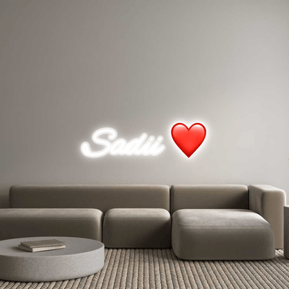 Personalisierbares Neon - LED - Schild in Pink, ideal als Wanddekoration für Wohnzimmer oder Geschäftsräume