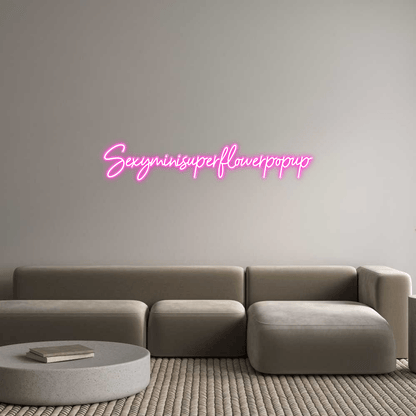 Personalisierbares Neon - LED - Schild in Pink, ideal als Wanddekoration für Wohnzimmer oder Geschäftsräume