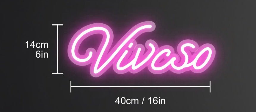 Personalisierbares Neon - LED - Schild in Pink, ideal als Wanddekoration für Wohnzimmer oder Geschäftsräume